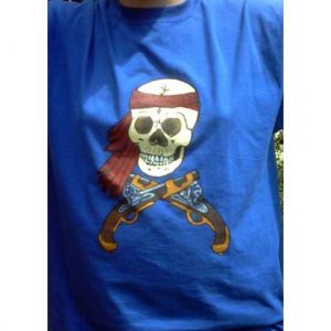 Pirate Skull tshirt painting artwork