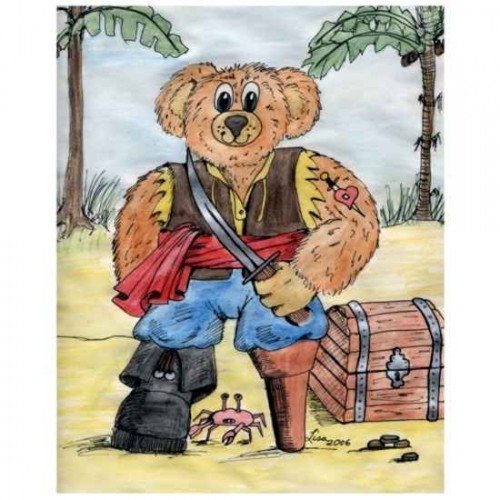Pirate Teddy painting artwork